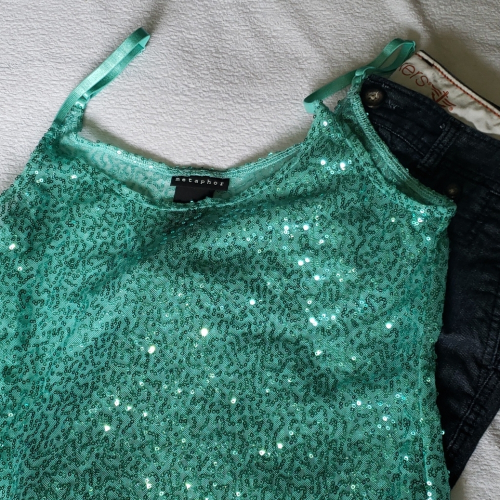 Metaphor sequin tank